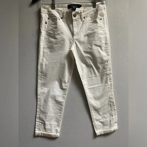 Calvin Klein Classic Minimalist White Denim Summer Jeans Sz 4